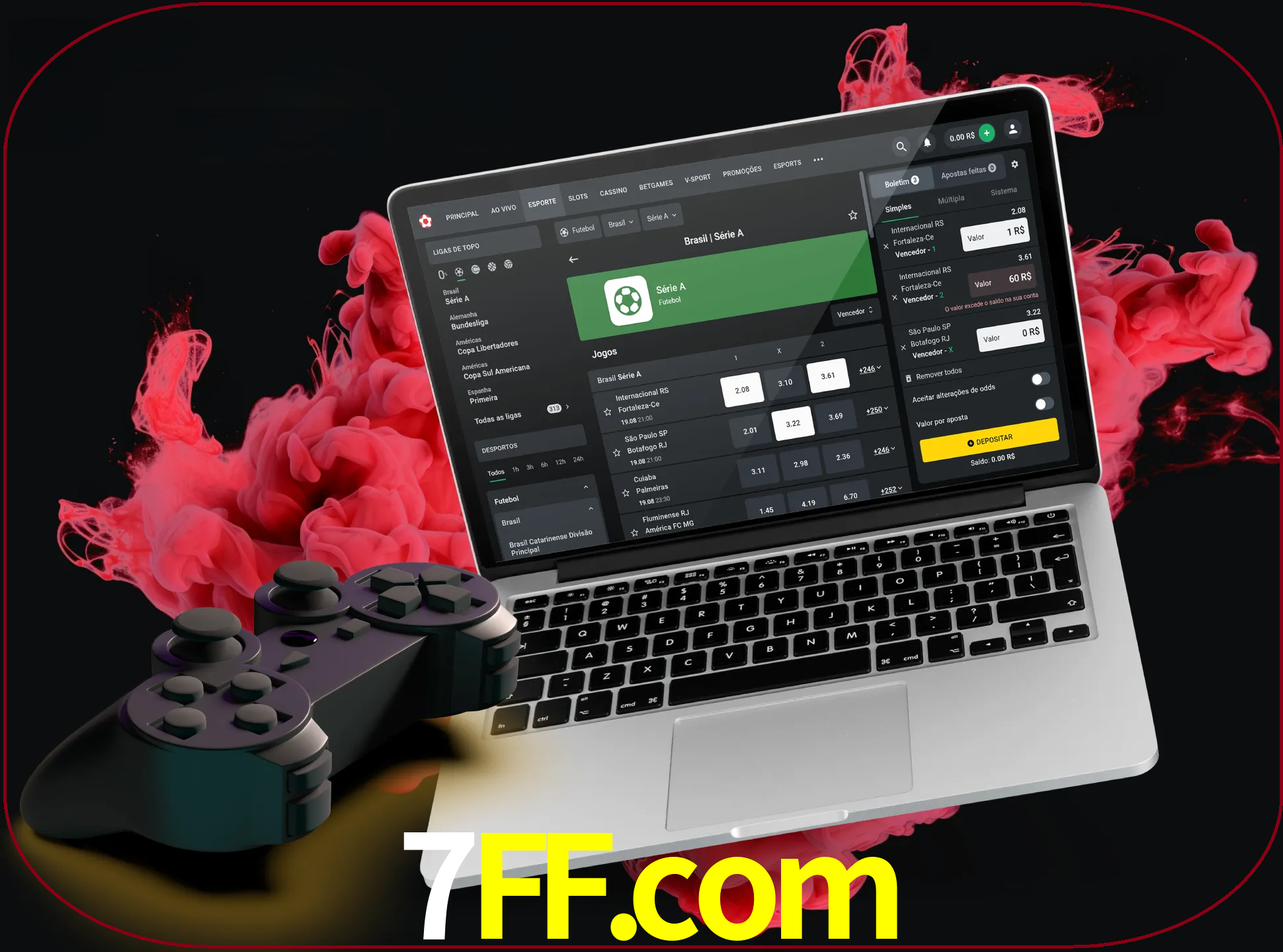 Visite a secção especial de jogos de vídeo em 7ff para descobrir em que jogos pode apostar e ganhar muito dinheiro.
