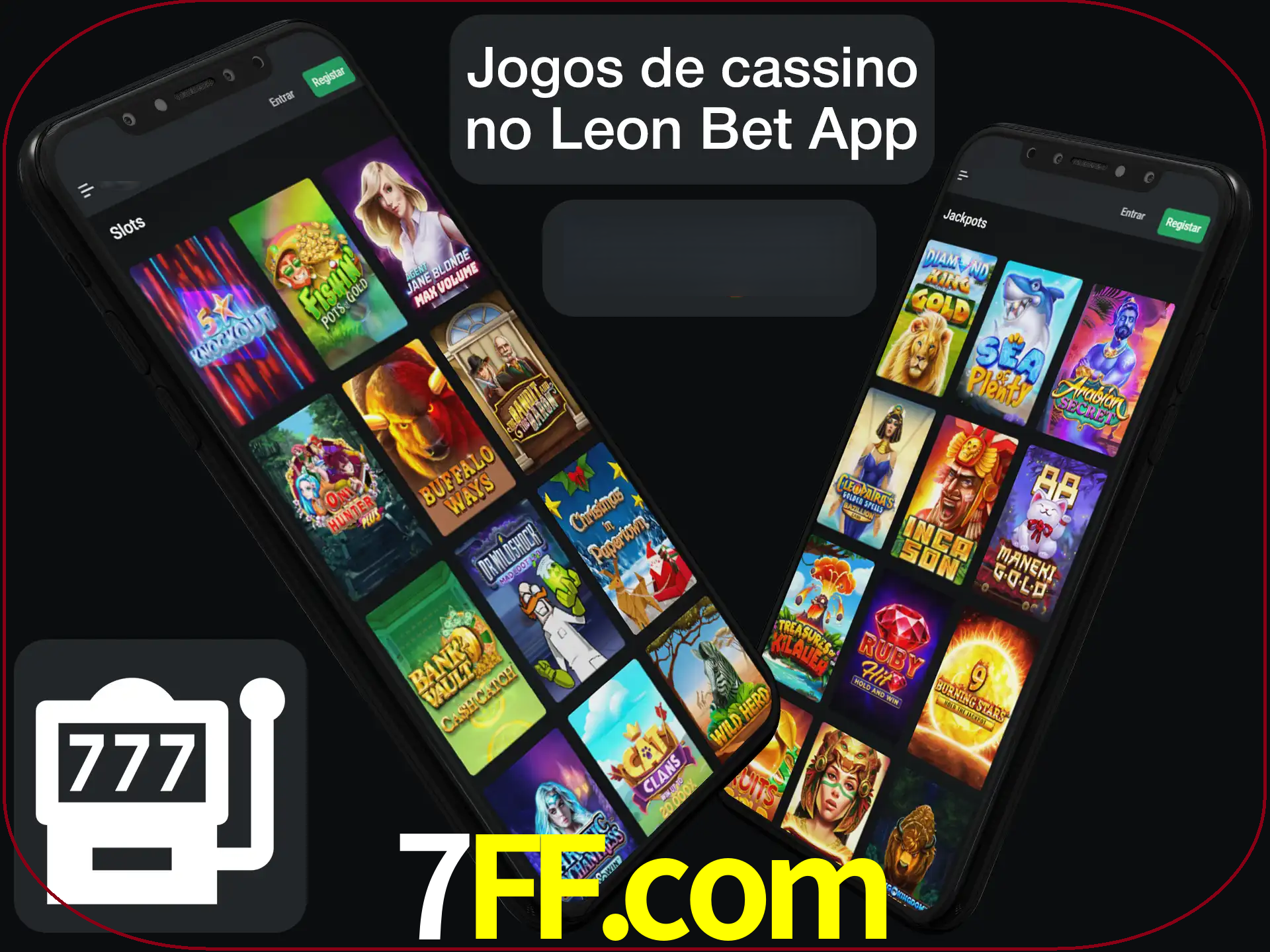Escolha quais jogos de cassino jogar no app.