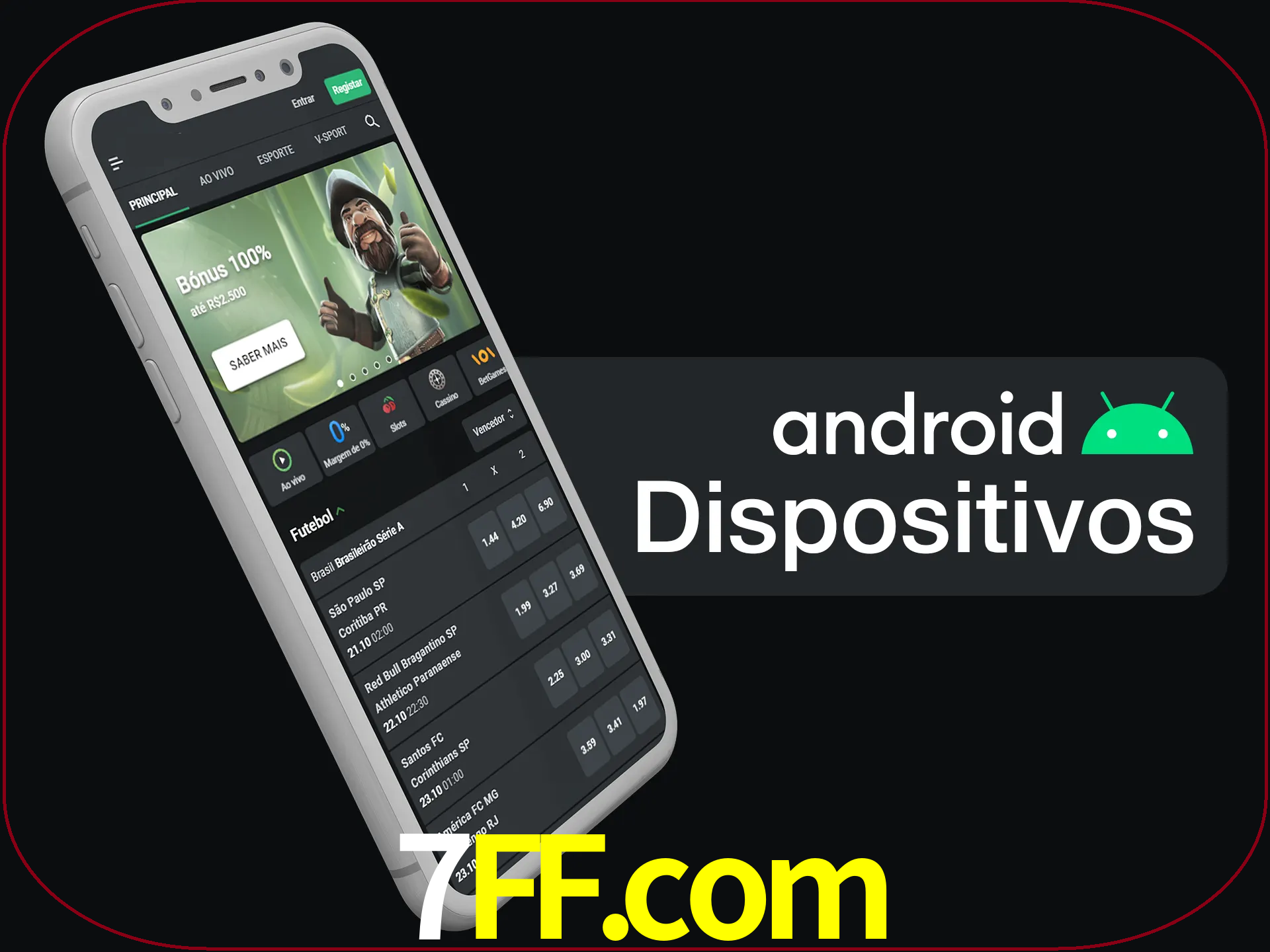 O aplicativo suporta a maioria de todos os dispositivos Android.