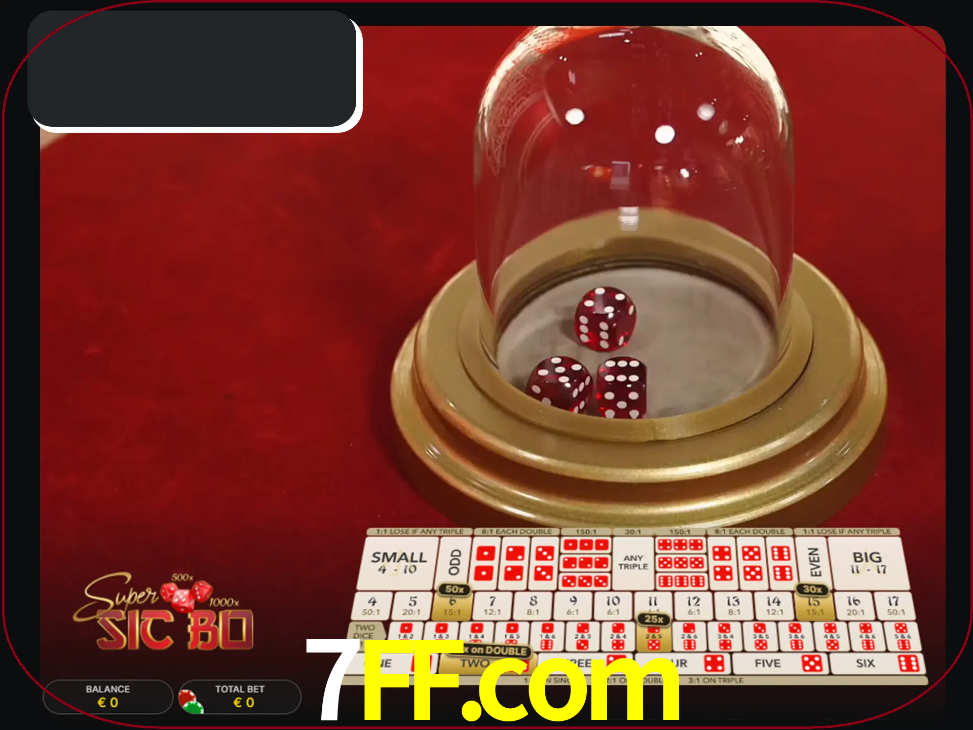 Deixe os dados ao seu lado nos jogos da Sic Bo.